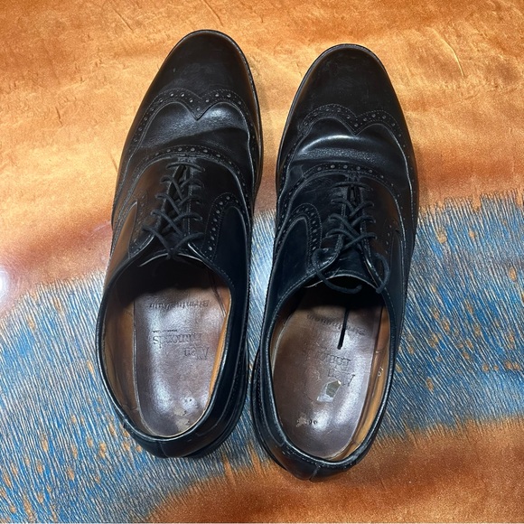 Allen Edmonds Birmingham Black Leather Wingtip Oxfords size 10 - Picture 6 of 11